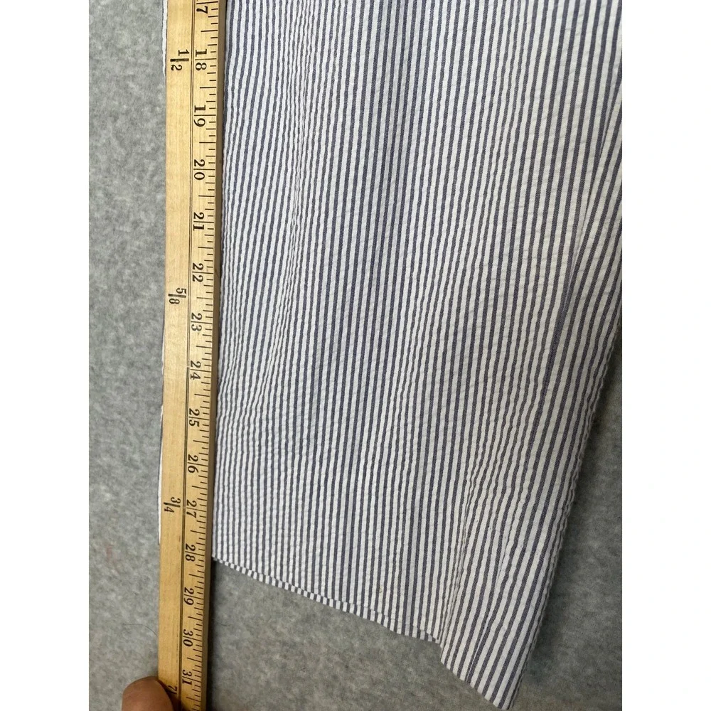 Jos A Bank Stays Cool Tailored Fit Suit Mens 41R Seersucker‎ Striped Blue White